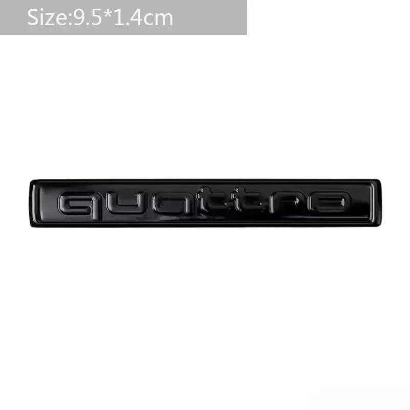 Car Quattro Front Grille Four-Wheel Drive Logo Styling for Audi A4 A4L 2020 2021 2022 2023 Rear Fender Stickers Auto Accessories