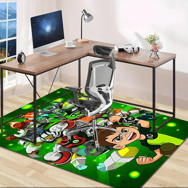 1pc Ben10 Design Area Rug - Non-Slip, Soft & Cozy Floor Mat for Living Room, Bedroom, Office - Indoor/Outdoor Decorative Carpet
