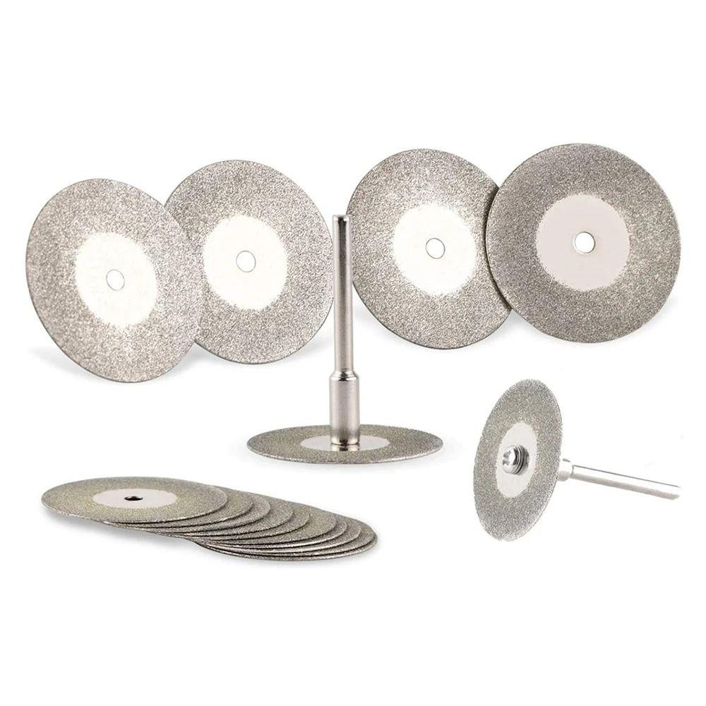 10Pcs/1Set New 22mm Diamond Cutting Discs With Hole Metal Circle Cutting Off Piece Sharp With 3mm Mandrel Electric Saw Blade