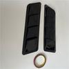 1Pair Glossy Black  Air Flow Intake Hood Scoop Vent Cover Universal Car Styling