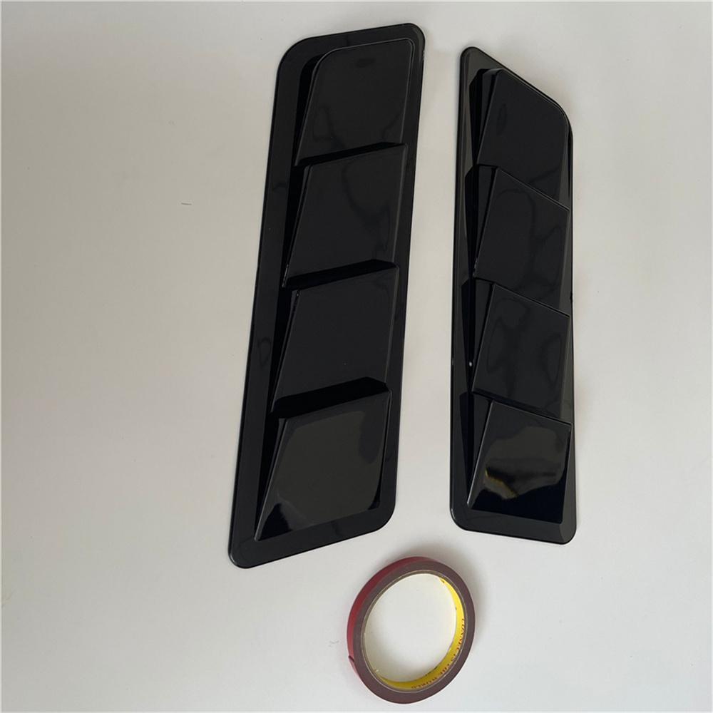 1Pair Glossy Black Air Flow Intake Hood Scoop Vent Cover Universal Car Styling