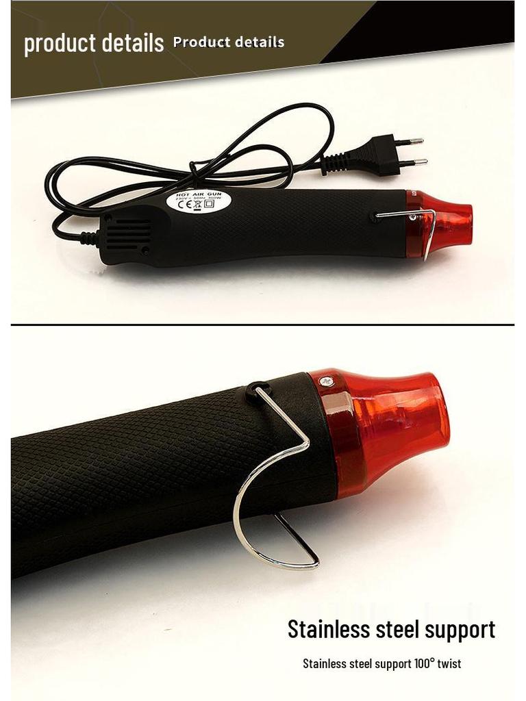 300W Heat Tool for Polymer Clay: European Standard 220V Hot Air Gun