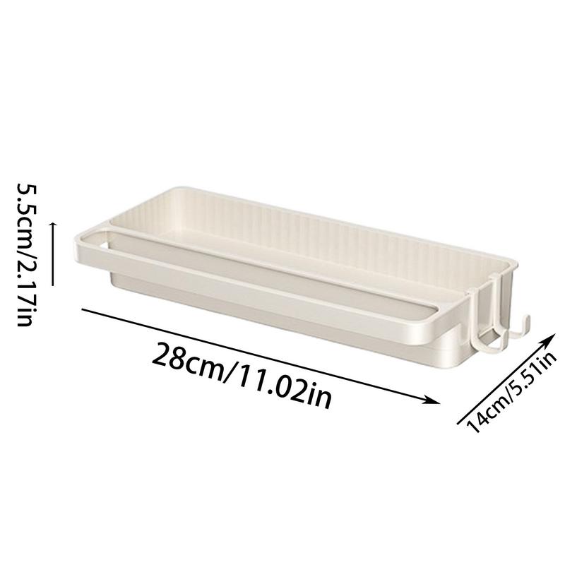 Compact Sink Drain Tray Kitchen Faucet Countertop Storage Rack Sponge Rack Bathroom Soap Dish Brush Storage Rack