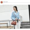 Bolsa feminina outono e inverno novo estilo coreano retrô moda bolsa carteiro de um ombro simples pequena bolsa quadrada bolsa feminina de couro com cera de óleo