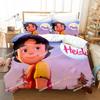 3D-Druck Anime Heidi Mädchen der Alpen Bettwäsche-Set Einzelbett Doppelbett Vollgröße Queen-Size King-Size Bettwäsche-Set für Erwachsene Kinder Schlafzimmer Bettbezug-Sets