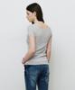 MONGDOL [Set] Ribbed Halterneck Sleeveless & Short Sleeve Knit Gray Mdkt129Gray