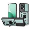 For Oppo Reno14 5G (Global) Case with Slide Camera Lid PC+TPU Kickstand Phone Cover