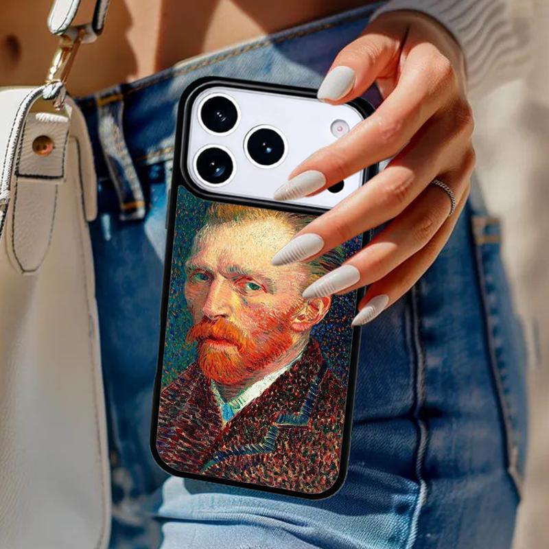 Paintings Starry Night Van Gogh Bumper Phone Case For iPhone 17 Air 14 15 13 12 Max Cover For Apple 16e 11 Pro Max Plus Coque