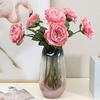 Real Touch Artificial Rose Flower 24.8" Long Stem Fake Rose Flower Realistic Big Bloom Rose Bouquet for Wedding Party Floral Arrangement Vase Decor