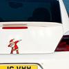 Santa Claus Gesture Trendy Fuel Tank Cap Car & Window Christmas Decoration Sticker