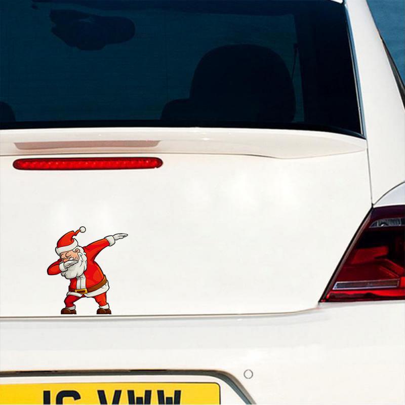 Santa Claus Gesture Trendy Fuel Tank Cap Car & Window Christmas Decoration Sticker