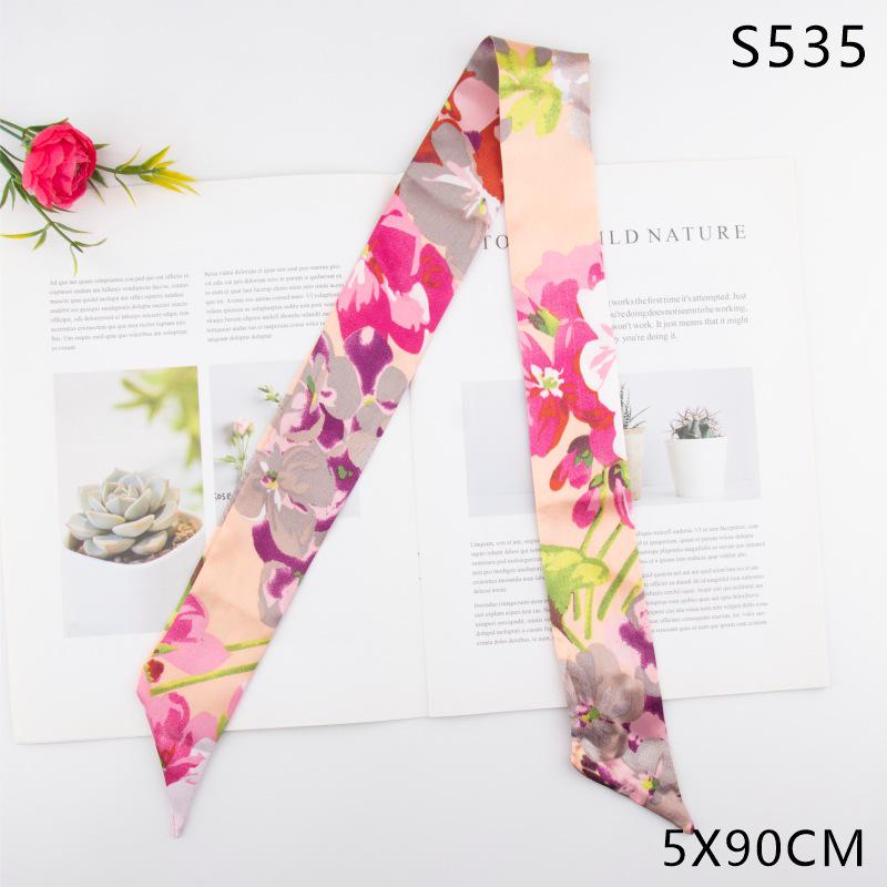 Versatile Vintage Silk Scarf: Hair Tie, Headband, Bag Accessory