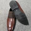 Fashion New Men Oxfords Shoes Brown Black Round Toe Lace-up Business Handmade Dress Shoes  Size 38-46