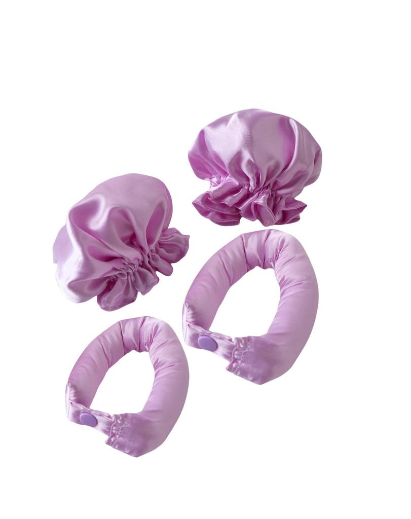 TikTok Heatless Curling Rod & Cap Set for Effortless Large Waves While Sleeping