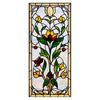 Vintage Window Privacy Film Geometric Stained Glass Flower Decorative Frosted Static Cling Reusable UV Sun Blocking Glass Sticker