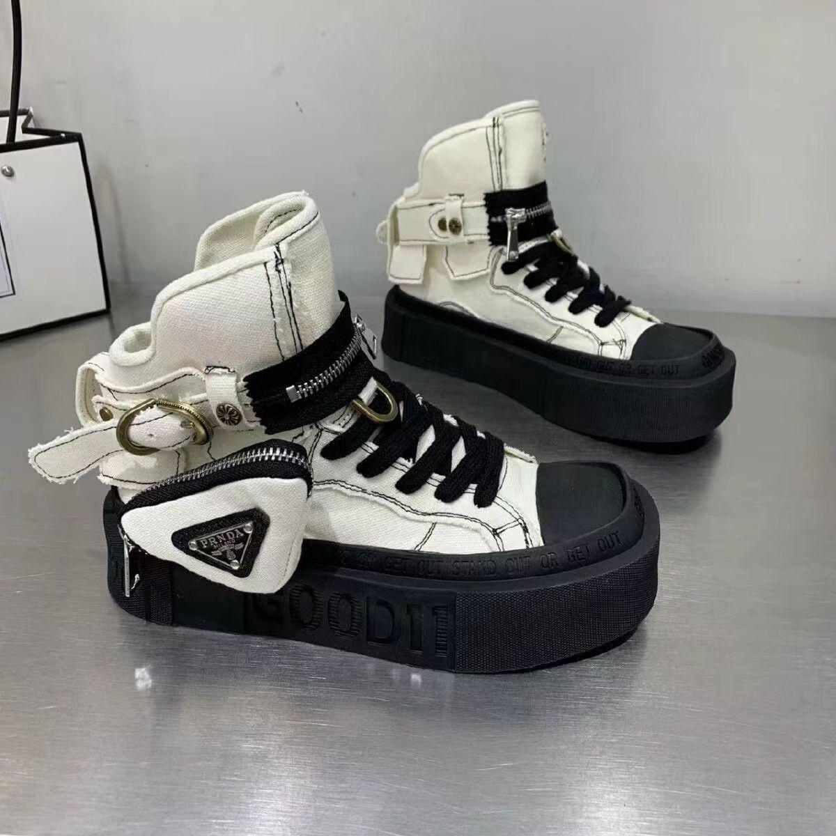 

Ретро джинсовая ткань с высоким берцем универсальная модная повседневная обувь для женщин новая весенняя коллекция корейские кроссовки на толстой подошве для занятий спортом на доске 40 белый