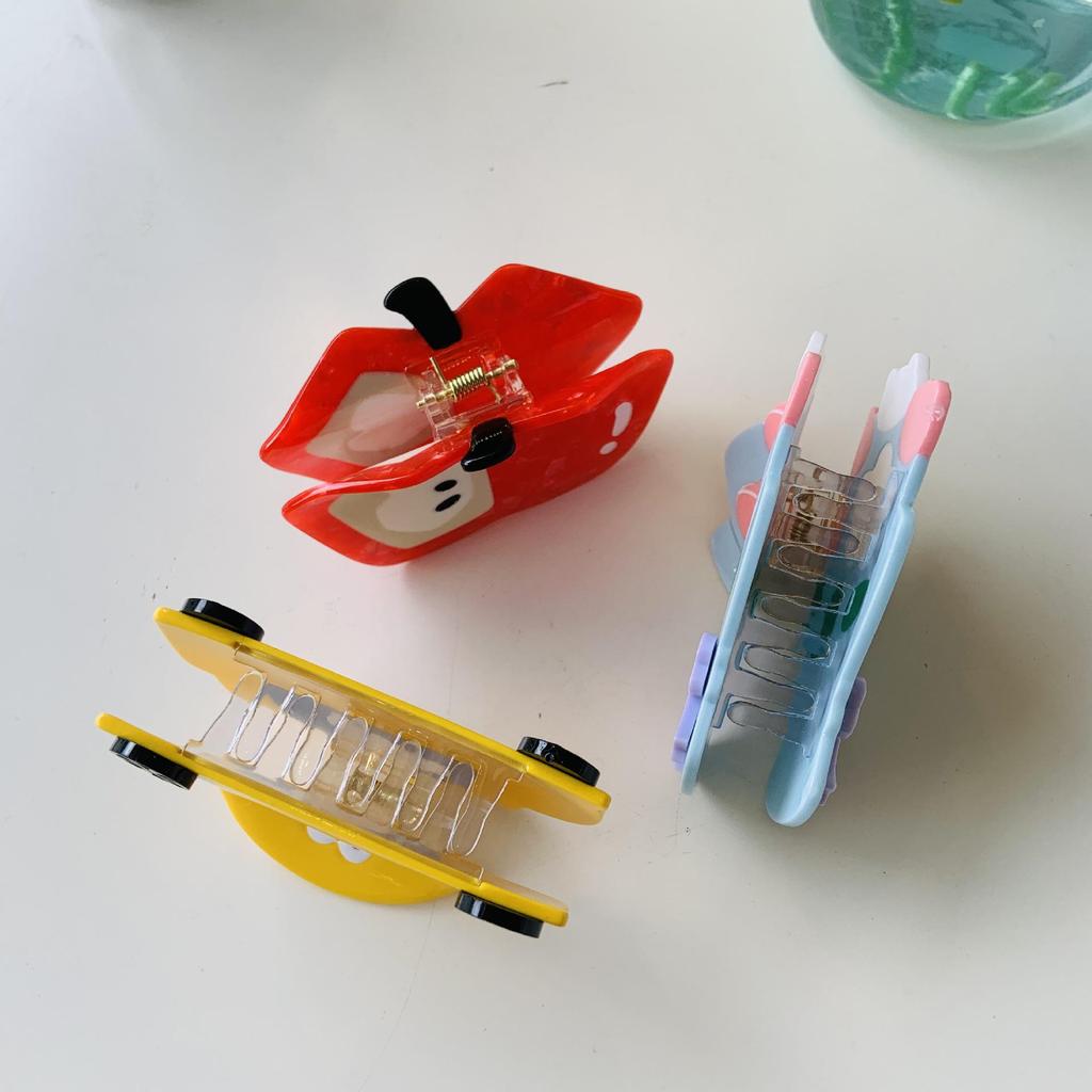 Cute Apple Bouquet Hair Clip - Large Fruit Acetic Acid Claw for Updo or Shark Clip Styles