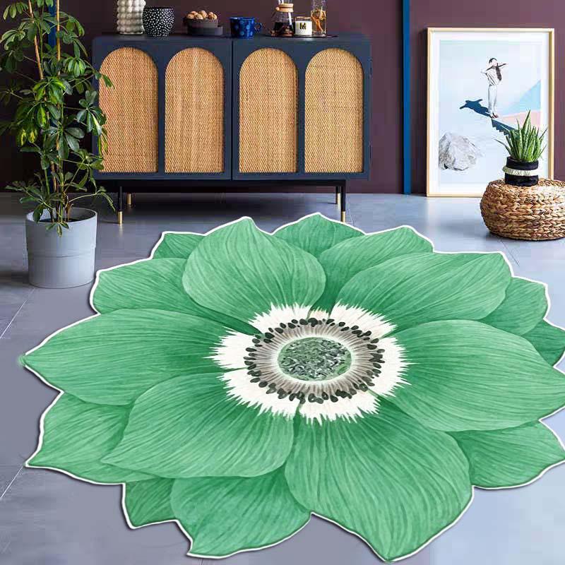 Creative Cartoon Flower Round Rug for Living Room or Bedroom