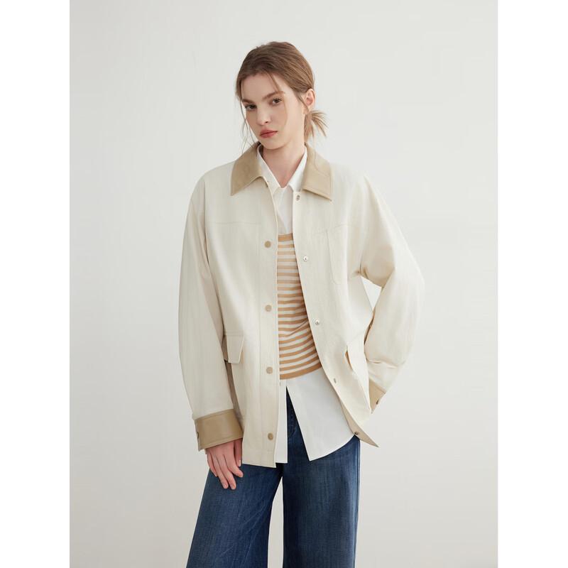 

ELLE Rose Croissant Spliced Short Jacket S