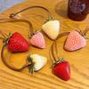Creative Strawberry Keychain Pendant - No Worries Large Strawberry Ornament for Car Mirror or Bag, Perfect Small Gift