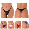 Γυναικεία PVC Δερμάτινα Λάτεξ T-Back Μίνι G-String Βρεγμένη Εμφάνιση Εσώρουχα