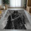 Gothic Grim Reaper Crystal Velvet Rug Dark Halloween Theme Living Room Floor Mat Anti Slip Home Decor Horror Art Design Carpet