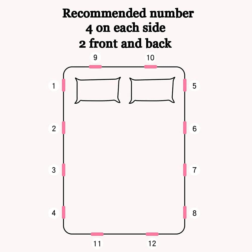 12 Pack Bed Sheet Grippers Sheet Holders Fasteners Bed Sheet Clips Keep Sheets Snug for Mattresses with Raised Edge (White)