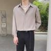 Men's Fashionable Long Sleeve Solid Color Shirt: Light, Mature Style