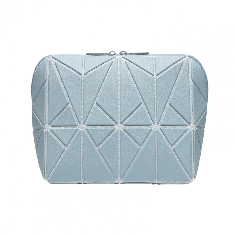 

Vertical Waterproof Cosmetic Bag with Fold-Down Design | Multi-Pocket Travel Toiletry Organizer for Skincare, Makeup & Toiletry M світло-синій колір