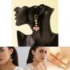 Elegant Pink Heart Shaped Earrings With Imitation Pearls Long Dangle Earrings For Women