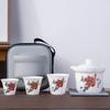 OIMG Portable Ceramic Travel Tea Set