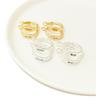 Retro Chic Electroplated Metal Letter Stud Earrings - Versatile Fashion Accessory