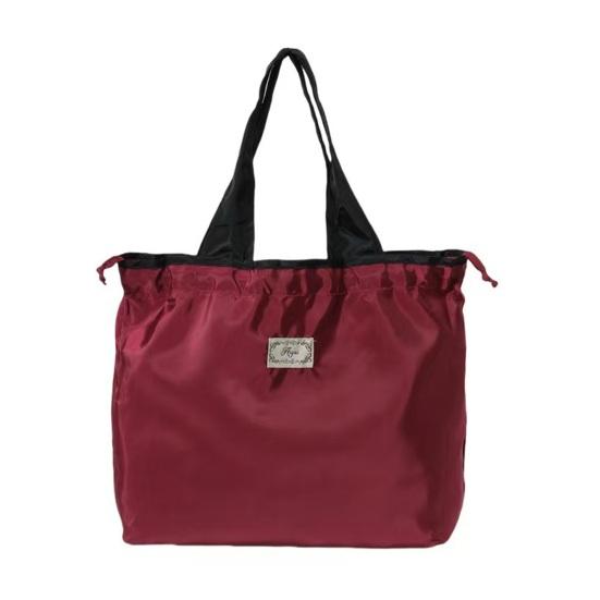 Foldable Shopping Bag Reusable Drawstring Grocery Bag Eco-Friendly Portable Tote Washable Nylon Shoulder Bag for Vegetables Fruits And Small Items