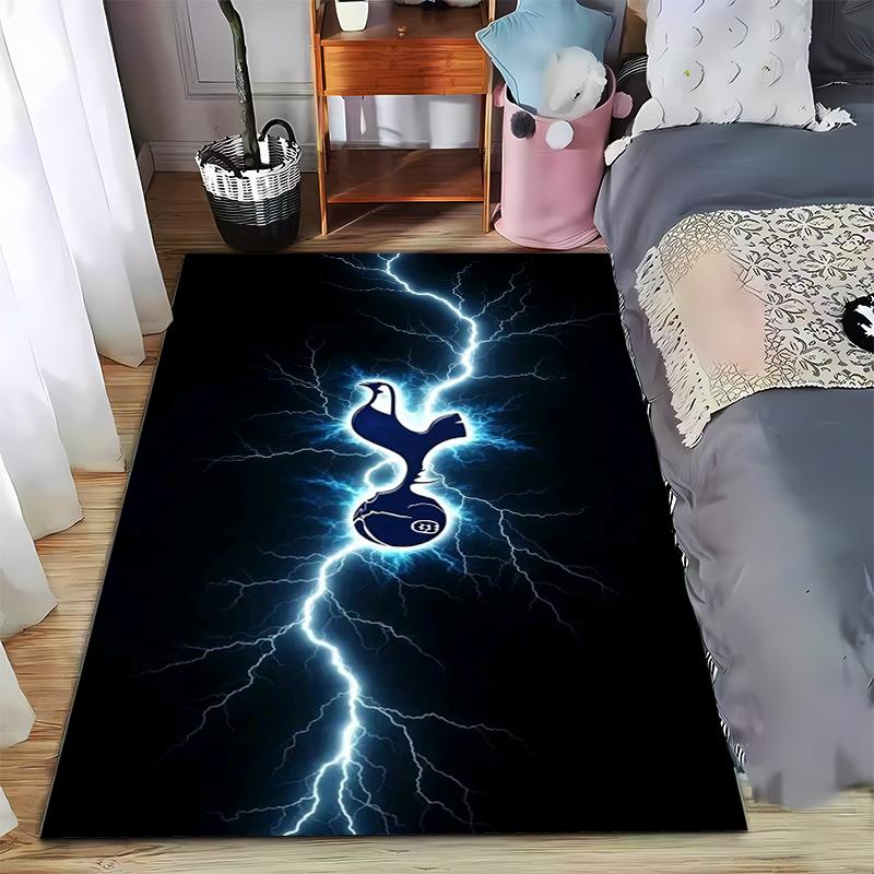 "Football Logo Carpet with Lightning Design - Modern Floor Rug" Suitable for use as an anti-slip for living room bedroom sofas