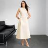 Elegant Summer Sleeveless A-line Long Skirt Dress for Women