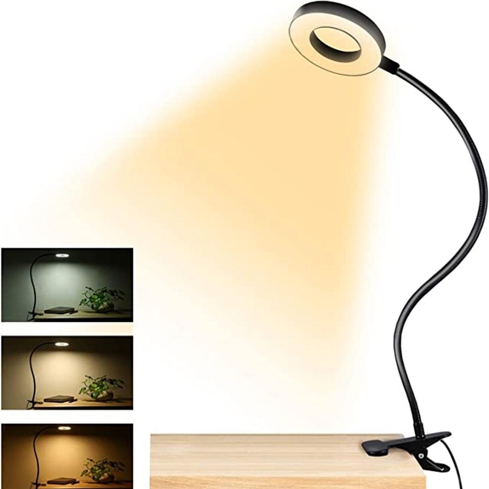 LED Clip Desk Lamp Clip Type Reading Desk Lamp USB Desk Lamp LED 10 Level Dimming Desk Lamp Hose Eye Protection Lamp