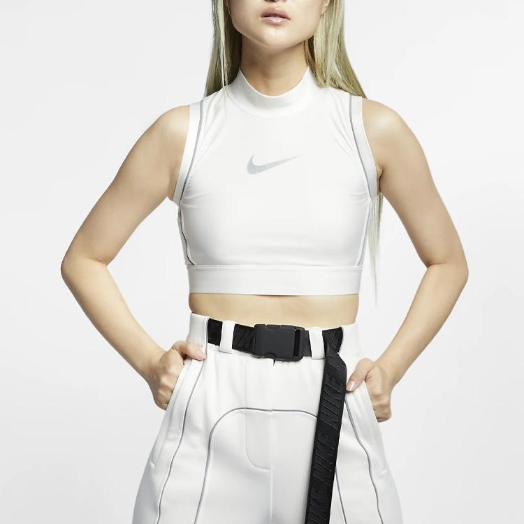 Nike X Ambush Collaboration Fitness Training Crop Tank Top Women Tops White AQ9226-030