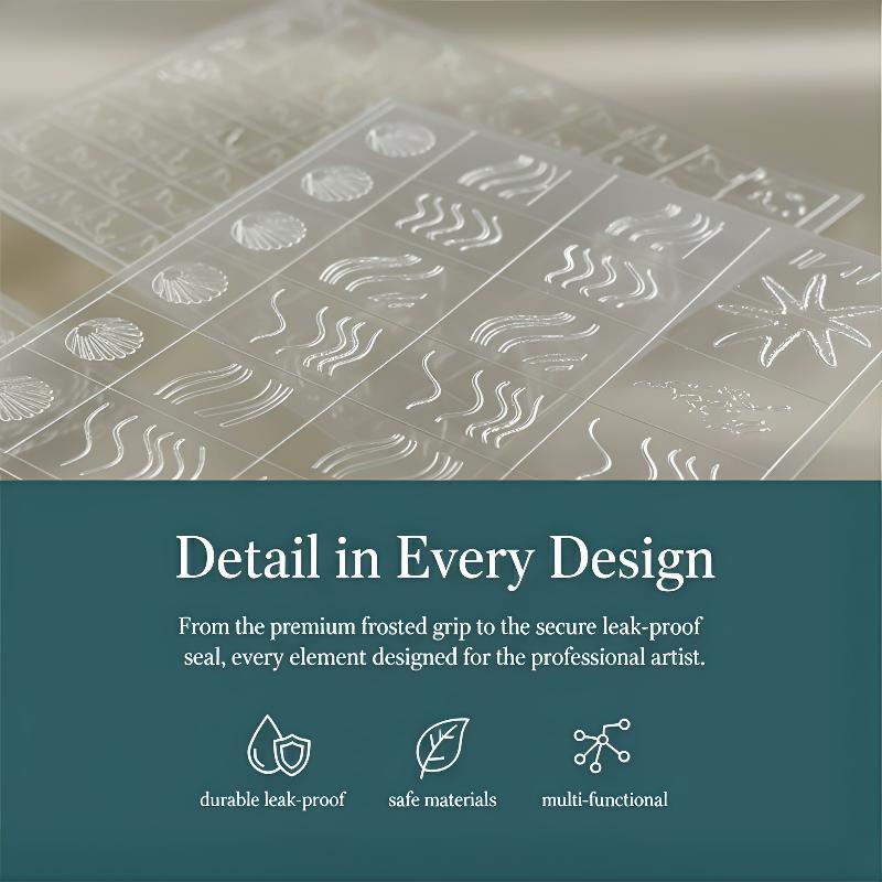 Starfish Shell Ocean Hollow Out Nail Sticker Decals Self Adhesive Template for All Nail Types DIY Art Summer Style