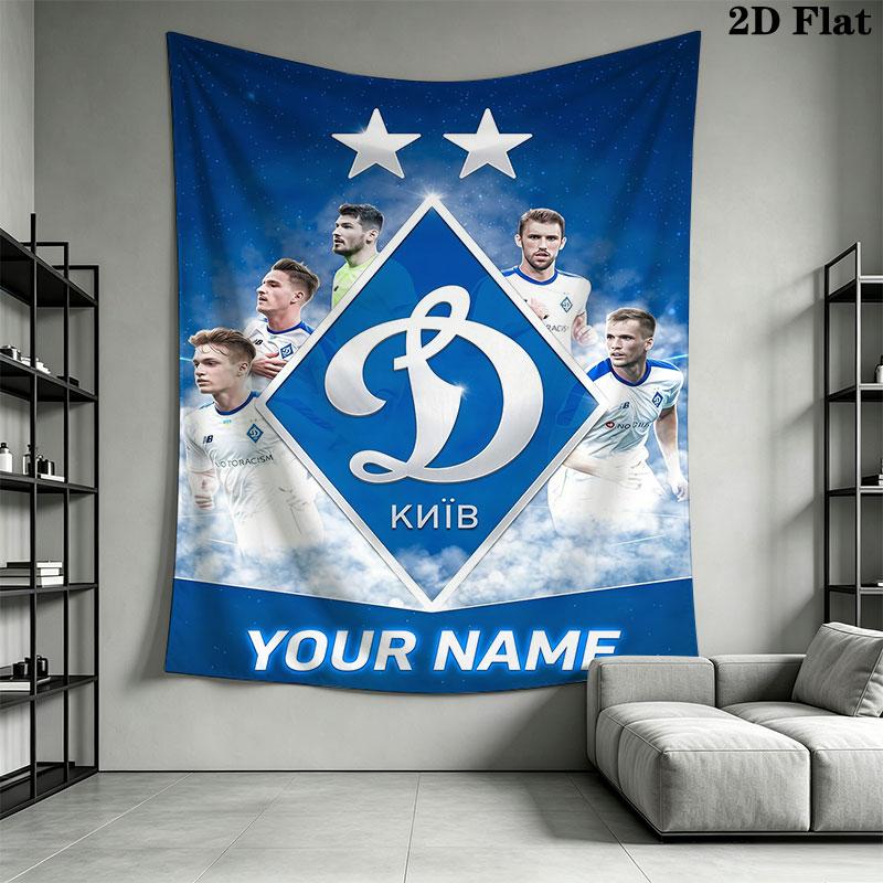Custom Dynamo Kyiv Wall Hanging Printed Fabric Blanket Decorative Tapestries for Bedroom Living Room Home Decor