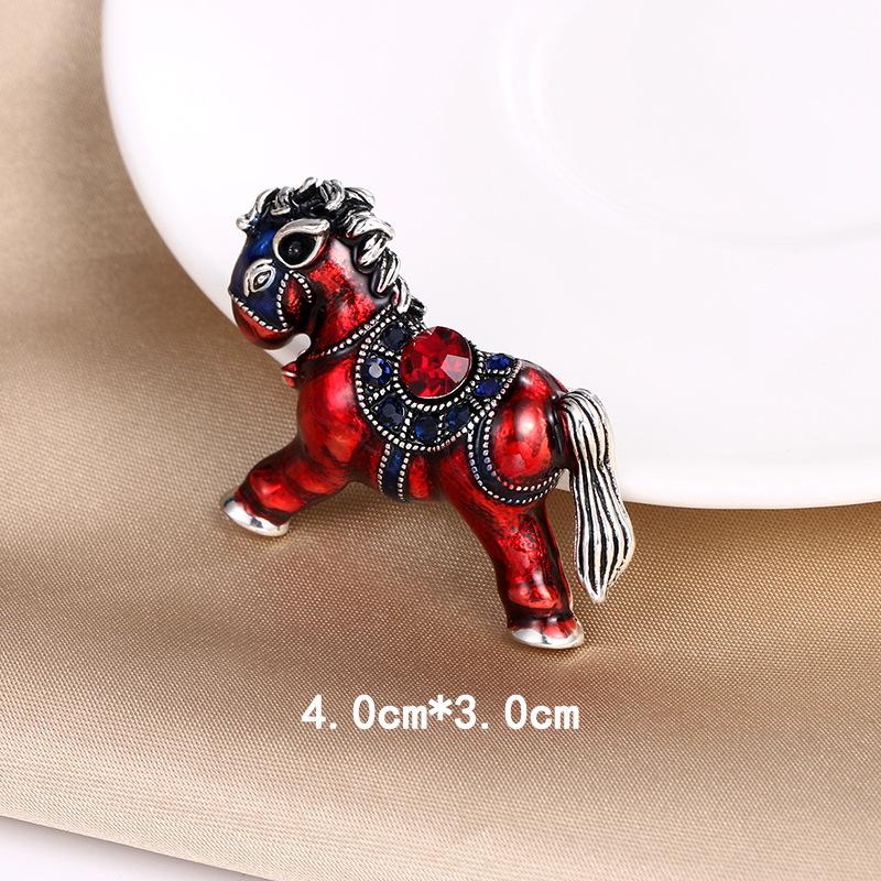 Брошь-булавка  Знак зодиака Лошадь  для девочек - Аксессуар для рубашки, костюма, свитера или куртки