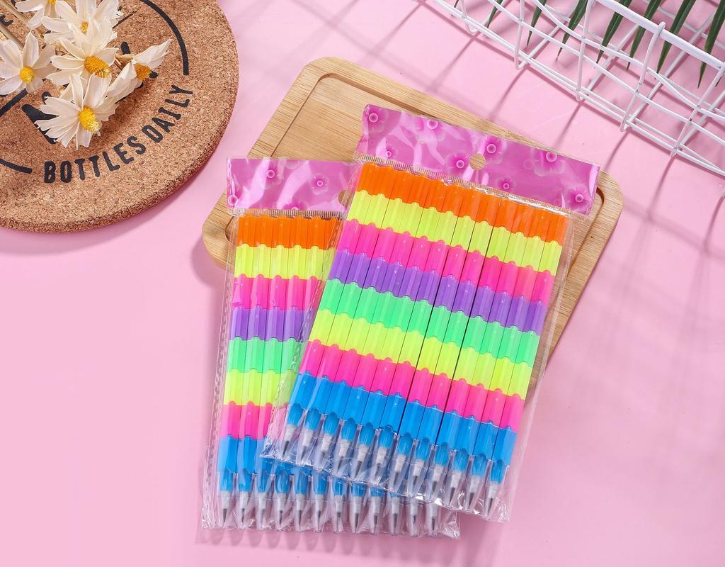 Gift Creative Rainbow Multifunctional Building Block Changing and Deformable 8 Section Pencil Student Prize Stationery Wholesale