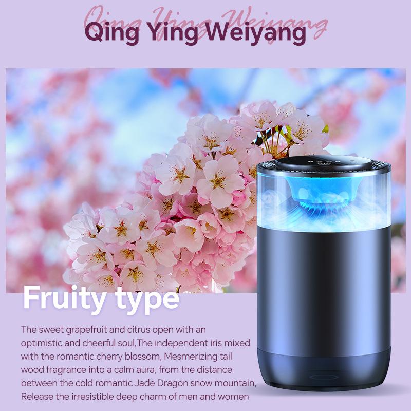 Smart Car Aroma Diffuser Cloud Mist With Sound RGB Light Auto Air Freshener Rechargeable Removing Odors Car Accessories
