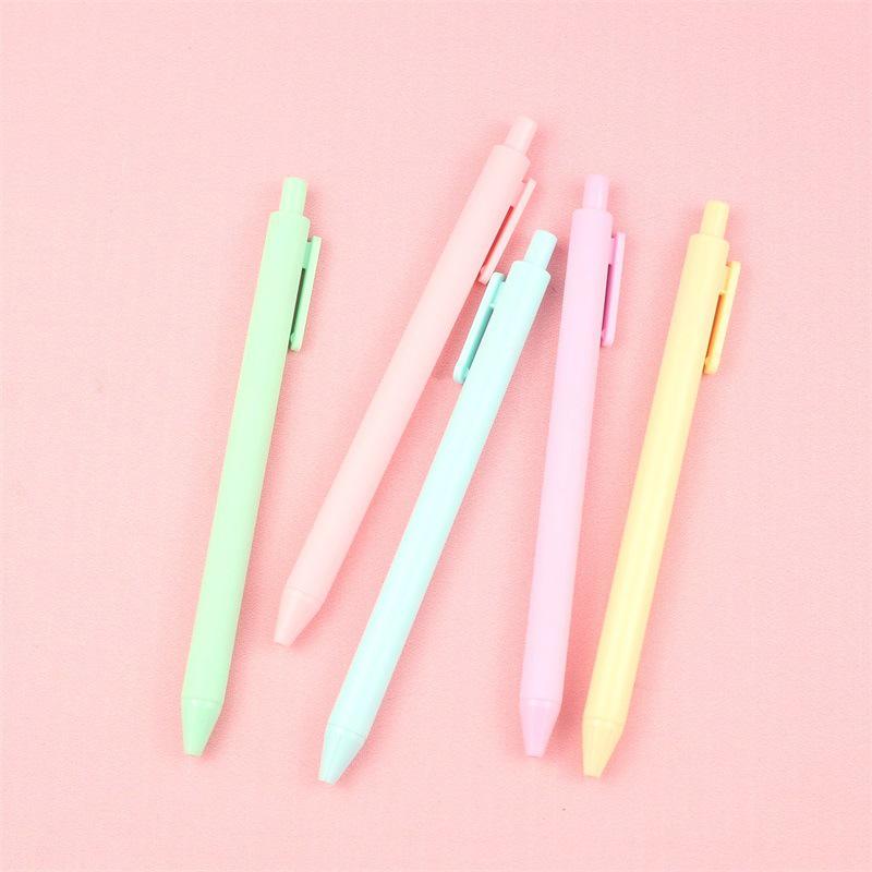 Macaron Color Click Ballpoint Pen - Creative Candy Colors for Students, Learning, Office, and Signature Use