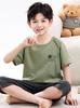 Boys' Cotton Pajama Set - Short Sleeve & Breathable Summer Homewear