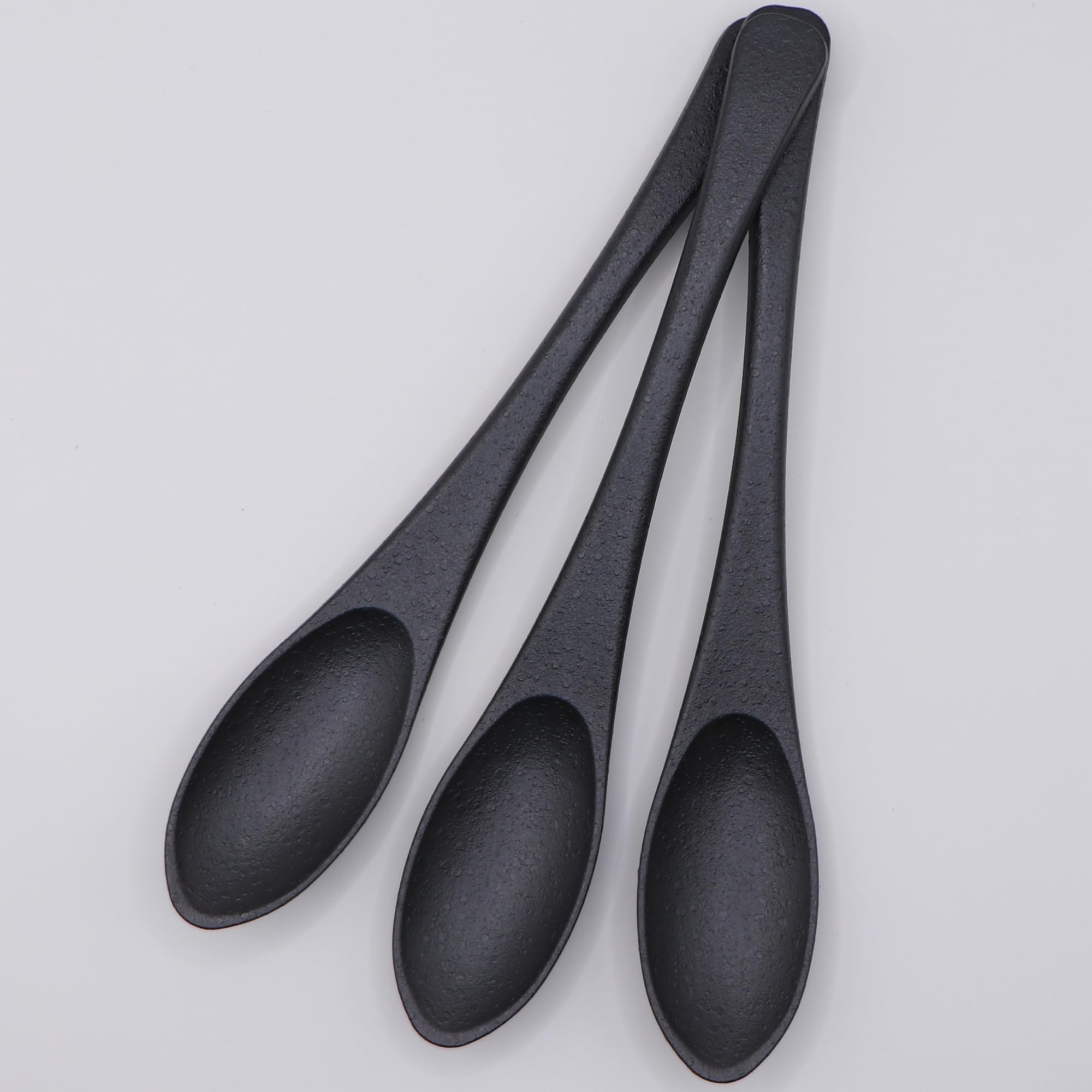 

[ware hendey] 20cm Heat-Resistant Spoon, Made in Japan, for Curry and Fried Rice, Premium Black, Heat-Resistant up to 240°C, Dishwasher and