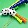 2Pcs Soccer Horn for Kids, 3 Tone Cheering Noise Maker for Sports Game, Handheld Football Shaped Trumpet for Stadium, Fan Party Supplies