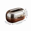 Mirror Surface Tissue Box Dispenser Wood Grain Tissue Organizer Tissue Box  Restaurant