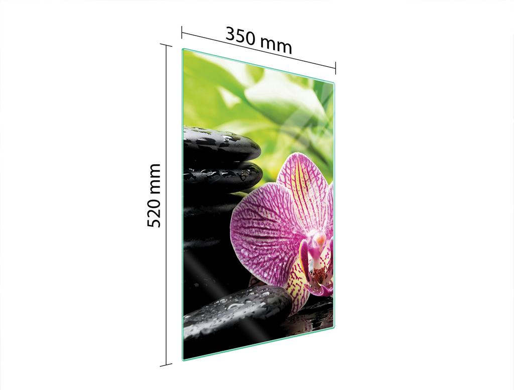 SZKLANA DESKA DO KROJENIA 35x52 ORCHIDEA