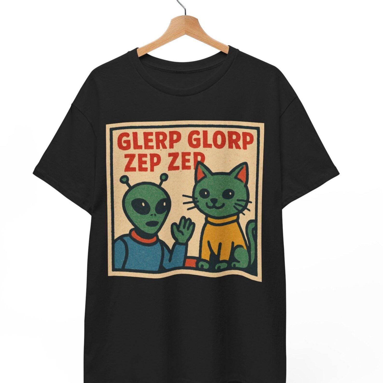 Alien Cat Retro Comic T-Shirt: Funny Space Pop Art Graphic Tee 2XL