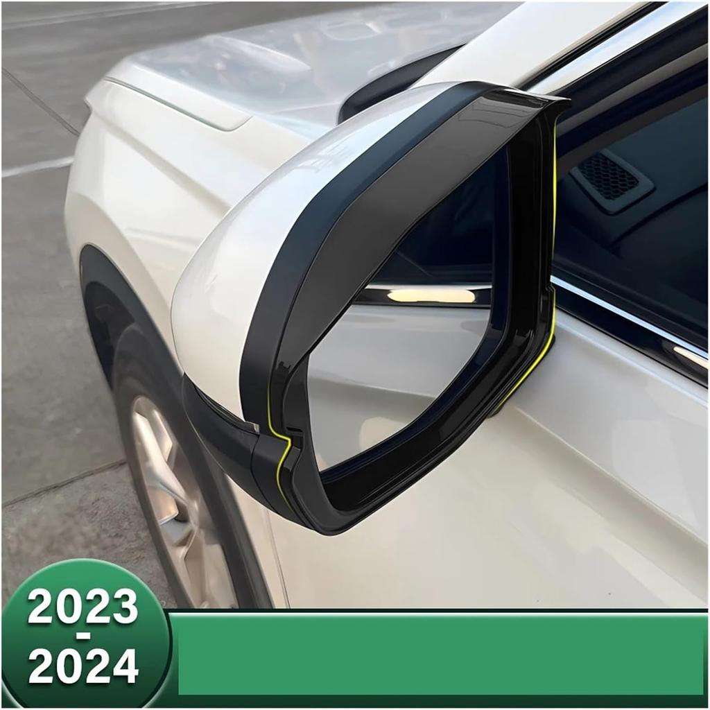 Auto Seitenrückspiegel Regenschutz Augenbraue Verkleidungsrahmen Aufkleber Schale Zubehör Passend für CR-V 6. Generation 2023-2025(Schwarz)